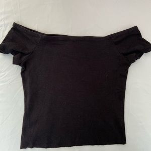 Black off the shoulder top